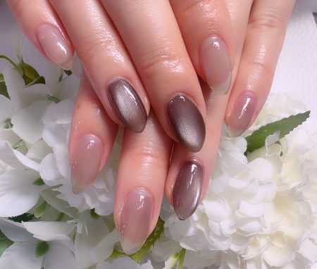 Cenbless　成増フェイシャル＆ネイルサロン　新年度の初挑戦カラー♪シースルーブラウンネイル