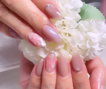Cenbless 成増フェイシャル&ネイルサロン モーヴ×ピンクグレージュ♪大人の桜ニュアンスネイル