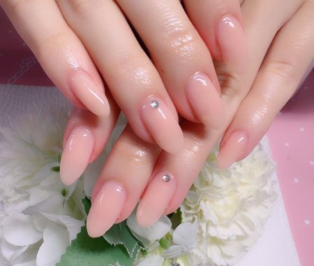 Cenbless　成増フェイシャル＆ネイルサロン　さりげなく上質♪ピンクベージュのシアーワンカラーネイル