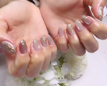 Cenbless　成増フェイシャル＆ネイルサロン　入学式に♪上品ピンクシャンパンネイル