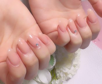 Cenbless　成増フェイシャル＆ネイルサロン　さりげなく上質♪ピンクベージュのシアーワンカラーネイル