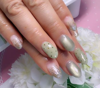 成増徒歩3分のフェイシャルエステ・ネイルサロン ビューティスタジオCenbless(センブレス) 春色ライトグリーンで新鮮チェンジ♪大人可愛いフォーマルネイル