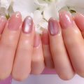 成増徒歩3分のフェイシャルエステ・ネイルサロン ビューティスタジオCenbless(センブレス) さりげない煌めき♪ベージュピンクの上品ワンカラーネイル