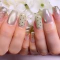 Cenbless　成増フェイシャル＆ネイルサロン　春先取りグリーン♪大人可愛いドットネイル