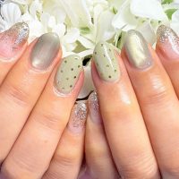 成増徒歩3分のフェイシャルエステ・ネイルサロン ビューティスタジオCenbless（センブレス）　春色ライトグリーンで新鮮チェンジ♪大人可愛いフォーマルネイル