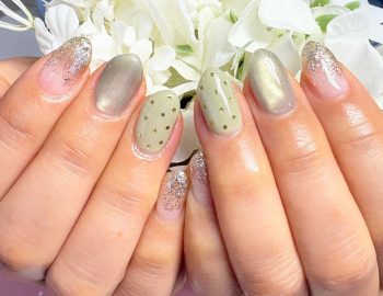 成増徒歩3分のフェイシャルエステ・ネイルサロン ビューティスタジオCenbless(センブレス) 春色ライトグリーンで新鮮チェンジ♪大人可愛いフォーマルネイル