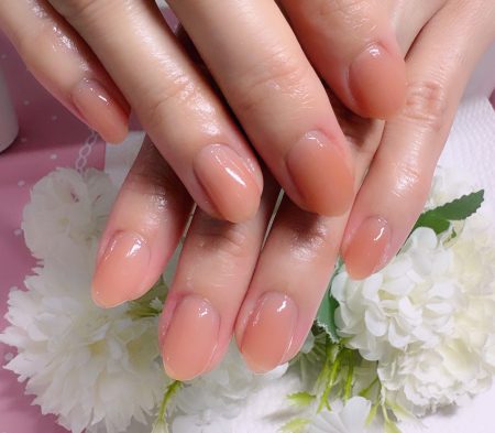 成増徒歩3分のフェイシャルエステ・ネイルサロン ビューティスタジオCenbless（センブレス）　美爪を引き立てるテラコッタシアー♪大人ワンカラーネイル