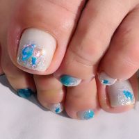 成増徒歩3分のフェイシャルエステ・ネイルサロン ビューティスタジオCenbless（センブレス）　シーズン先取り！爽やかブルー系のフットネイル