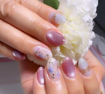 Cenbless　成増フェイシャル＆ネイルサロン　春から初夏へ♪涼やかフラワーネイル
