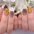 Cenbless　成増フェイシャル＆ネイルサロン　黄金色に煌めくキャッツアイ＆フラワーネイル