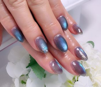 Cenbless　成増フェイシャル＆ネイルサロン　星空のような煌めき♪ブルーマグネットネイル