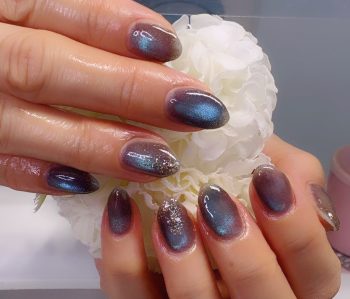 Cenbless　成増フェイシャル＆ネイルサロン　星空のような煌めき♪ブルーマグネットネイル