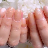 Cenbless　成増フェイシャル＆ネイルサロン　春の煌めきオレンジカラーネイル♪