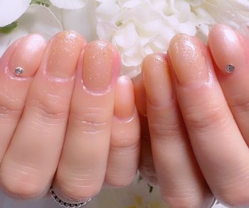 Cenbless　成増フェイシャル＆ネイルサロン　春の煌めきオレンジカラーネイル♪