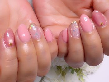 Cenbless　成増フェイシャル＆ネイルサロン　春らしさ満開♪桜ホロ×ミルキーピンクネイル