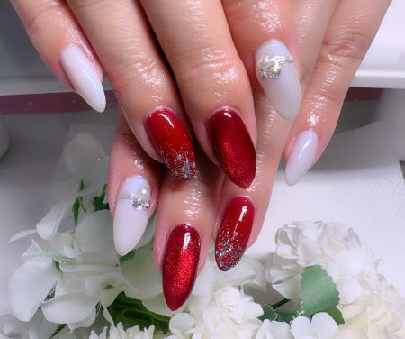 Cenbless　成増フェイシャル＆ネイルサロン　クールに魅せる♪スパイシーレッドネイル