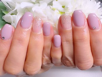 Cenbless 成増フェイシャル&ネイルサロン お気に入りのスモーキーシアーピンクをリピート!春の上品シンプルネイル