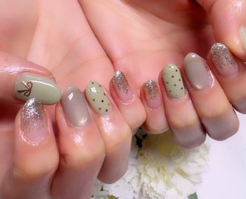 Cenbless　成増フェイシャル＆ネイルサロン　大人気の定額ネイルデザイン！春に映える爽やかグリーンの上品ネイル