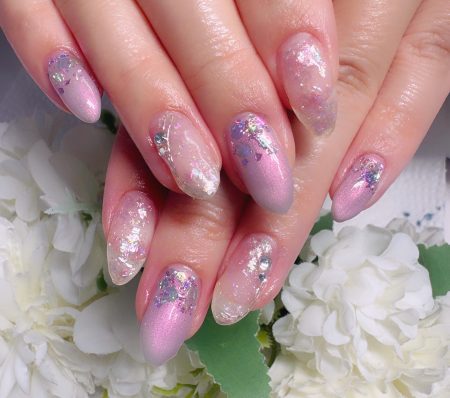 Cenbless　成増フェイシャル＆ネイルサロン　梅雨を上品に彩る♪モーヴ偏光ネイル