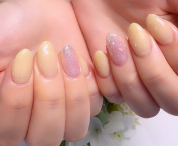 Cenbless　成増フェイシャル＆ネイルサロン　推しカラーで気分UP♪大人ペールイエローネイル