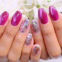 Cenbless　成増フェイシャル＆ネイルサロン　期間限定の楽しみ♪華やかピンクマグネットネイル