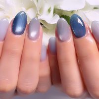 Cenbless　成増フェイシャル＆ネイルサロン　初の3色チャレンジ♪爽やかブルー系ネイル