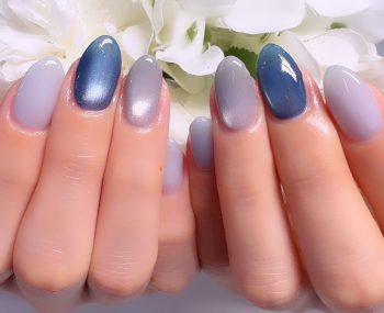 Cenbless　成増フェイシャル＆ネイルサロン　初の3色チャレンジ♪爽やかブルー系ネイル