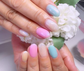 Cenbless　成増フェイシャル＆ネイルサロン　春色パステルで新鮮に♪大人可愛い上品ネイル