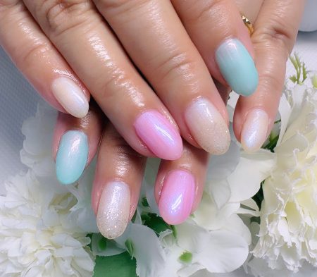 Cenbless　成増フェイシャル＆ネイルサロン　春色パステルで新鮮に♪大人可愛い上品ネイル