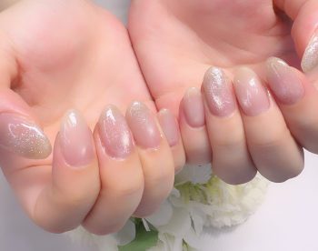 Cenbless　成増フェイシャル＆ネイルサロン　限りなくナチュラル♪白っぽ艶マグネットネイル