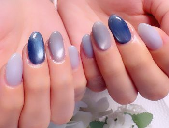 Cenbless　成増フェイシャル＆ネイルサロン　初の3色チャレンジ♪爽やかブルー系ネイル