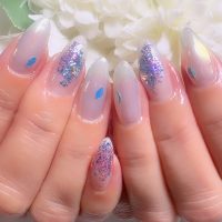 Cenbless 成増フェイシャル&ネイルサロン 紫陽花を閉じ込めたような梅雨のきらめきネイル♪