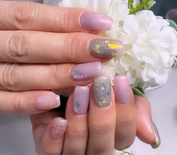 Cenbless　成増フェイシャル＆ネイルサロン　偏光モーヴが美しい♪梅雨の艶ネイル