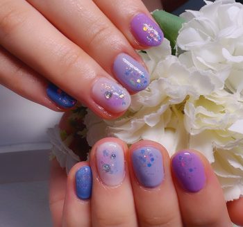 Cenbless　成増フェイシャル＆ネイルサロン　紫陽花カラーが美しい♪梅雨の上品ネイル