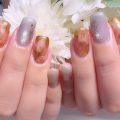 Cenbless　成増フェイシャル＆ネイルサロン　上品な煌めきに心惹かれる♪ブラウンニュアンスネイル