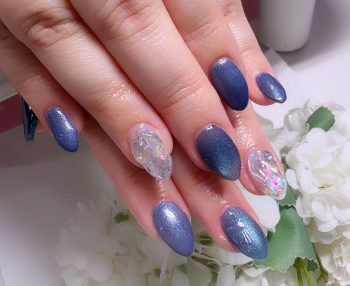 Cenbless　成増フェイシャル＆ネイルサロン　デニムブルーが美しい♪大人の寒色系ネイル