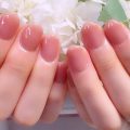 Cenbless　成増フェイシャル＆ネイルサロン　うる艶ローズオークル♪大人上品なワンカラーシアーネイル