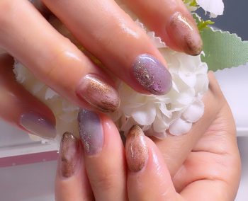 Cenbless　成増フェイシャル＆ネイルサロン　紫陽花カラーに心惹かれて♪梅雨の上品ネイル