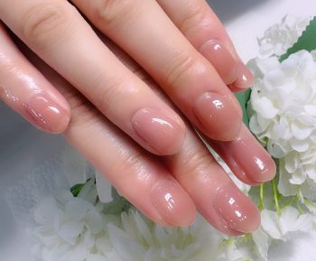 Cenbless　成増フェイシャル＆ネイルサロン　うる艶ローズオークル♪大人上品なワンカラーシアーネイル