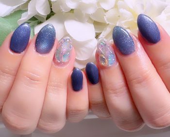 Cenbless　成増フェイシャル＆ネイルサロン　デニムブルーが美しい♪大人の寒色系ネイル