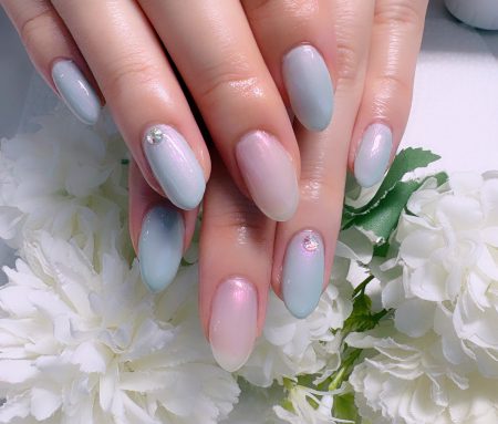 Cenbless　成増フェイシャル＆ネイルサロン　推しカラーで気分UP♪爽やかミントグリーンネイル