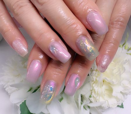 Cenbless　成増フェイシャル＆ネイルサロン　偏光モーヴが美しい♪梅雨の艶ネイル