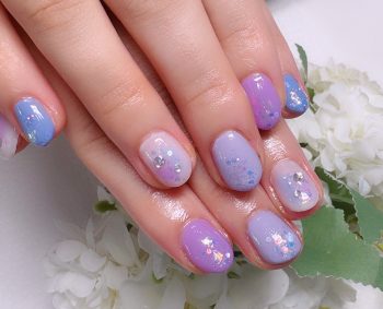 Cenbless　成増フェイシャル＆ネイルサロン　紫陽花カラーが美しい♪梅雨の上品ネイル