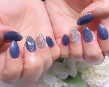 Cenbless　成増フェイシャル＆ネイルサロン　デニムブルーが美しい♪大人の寒色系ネイル