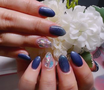 Cenbless　成増フェイシャル＆ネイルサロン　デニムブルーが美しい♪大人の寒色系ネイル