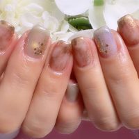 Cenbless　成増フェイシャル＆ネイルサロン　念願のデザインをお気に入りカラーで♪大人ニュアンス夏ネイル