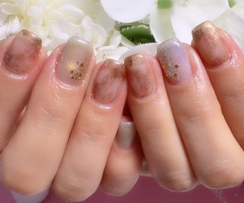 Cenbless 成増フェイシャル&ネイルサロン 念願のデザインをお気に入りカラーで♪大人ニュアンス夏ネイル