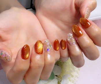 成増徒歩3分のフェイシャルエステ・ネイルサロン ビューティスタジオCenbless（センブレス）　コッパーオレンジが主役♪自分らしく楽しむ夏ネイル