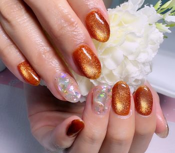 成増徒歩3分のフェイシャルエステ・ネイルサロン ビューティスタジオCenbless（センブレス）　コッパーオレンジが主役♪自分らしく楽しむ夏ネイル