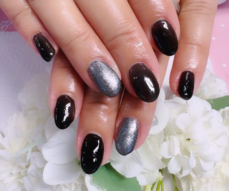 Cenbless　成増フェイシャル＆ネイルサロン　ブラックで魅せる♪大人のクールワンカラーネイル！